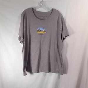 Life is Good Vintage Graphic Print Short Sleeve Tee Size XXXL